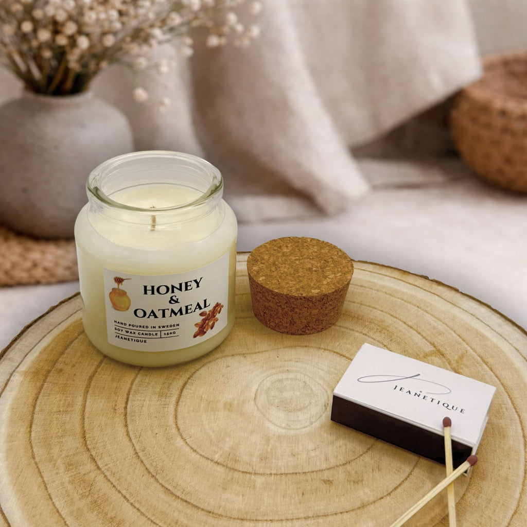 Honey & Oatmeal doftljus i 100% sojavax
