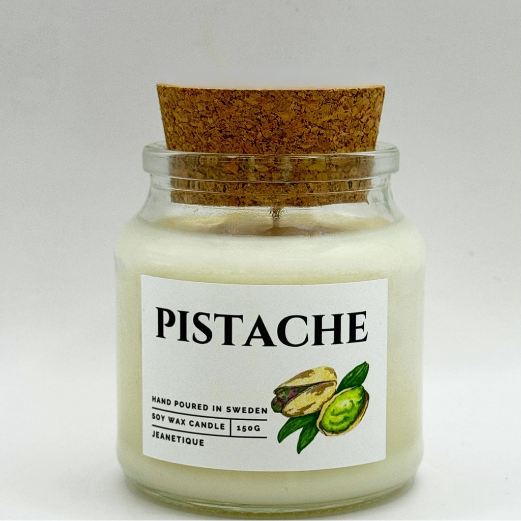 Pistachio scented candle in 100% soy wax