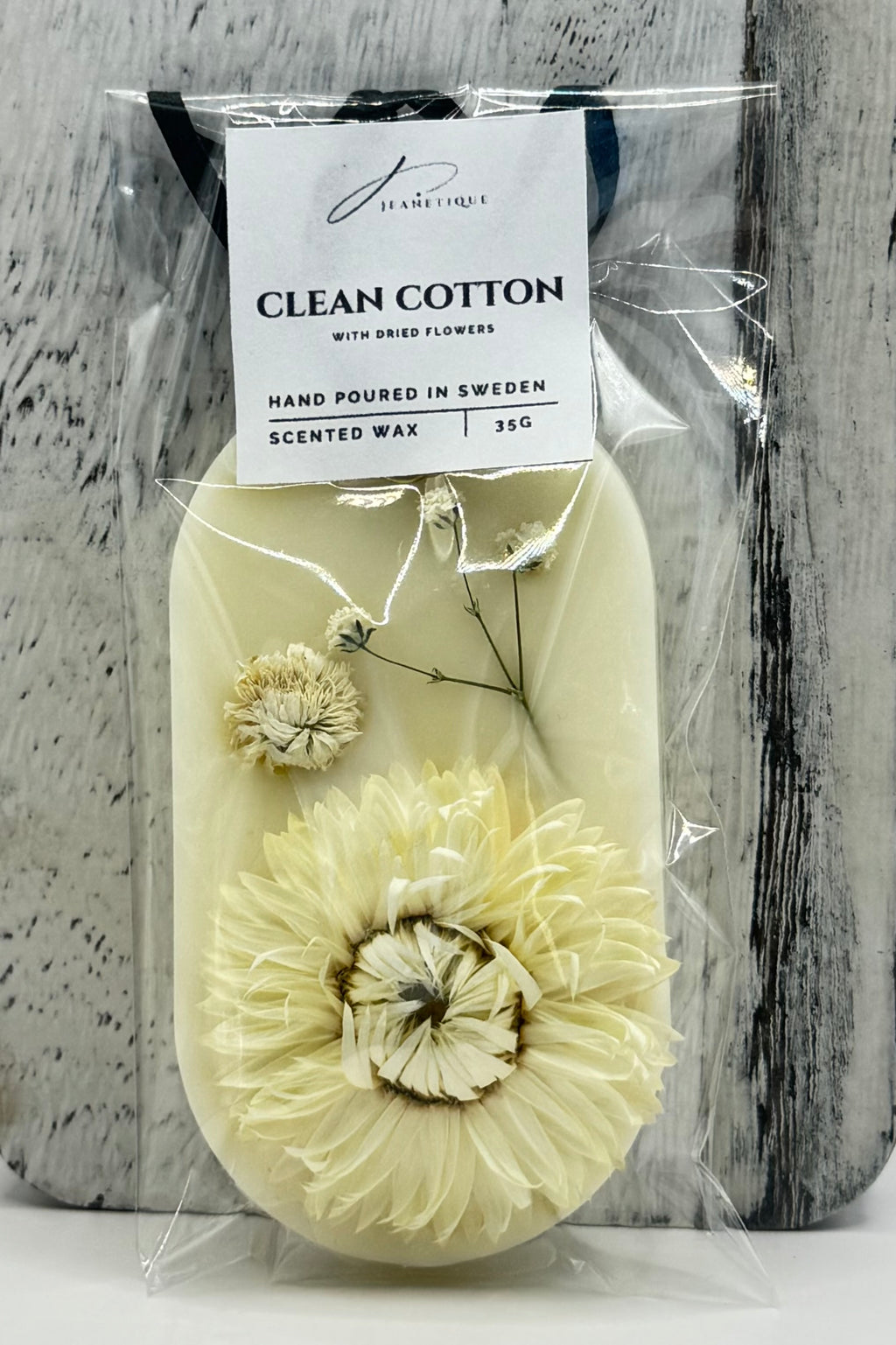 2 st Clean Cotton Doftvax 35 g – Handgjord med torkade blommor