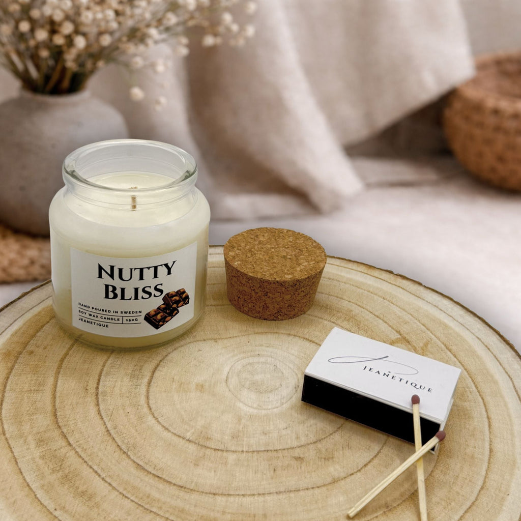 Nutty Bliss scented candle in 100% soy wax