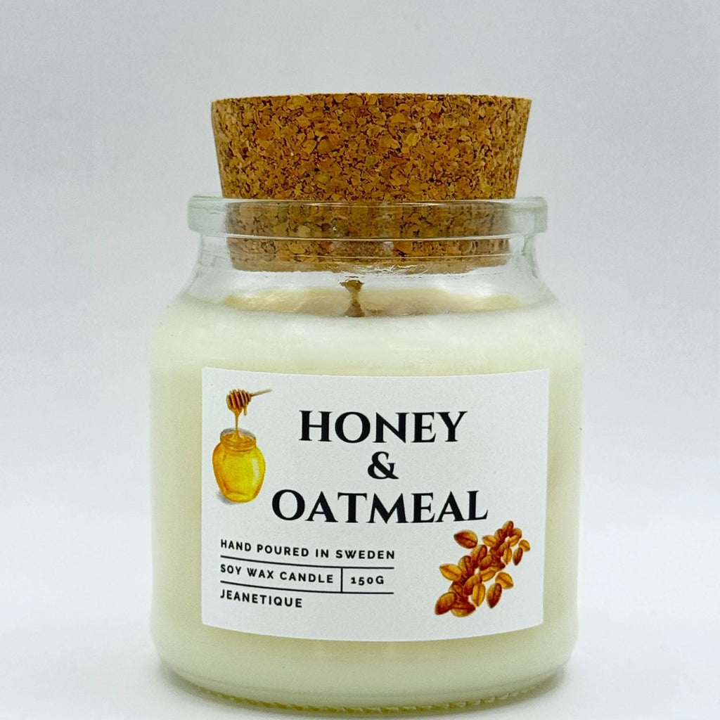 Honey & Oatmeal doftljus i 100% sojavax