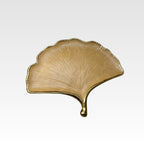 Gingkoformad Bricka i Jesmonite – Beige