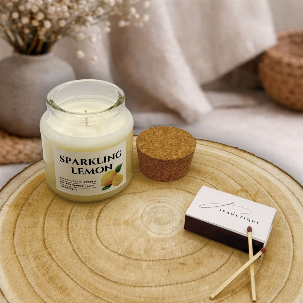 Sparkling Lemon doftljus i 100% sojavax