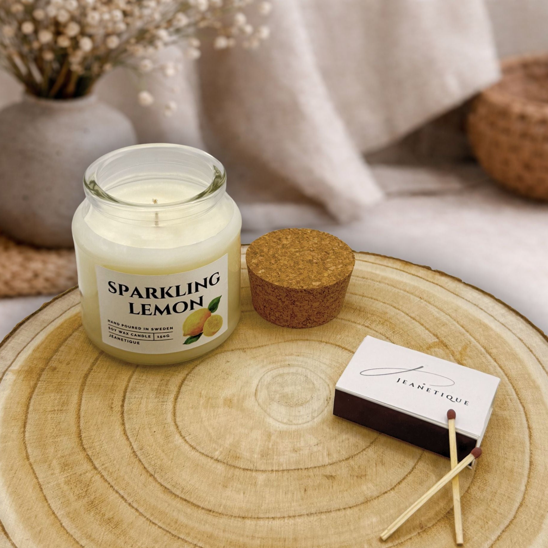 Sparkling Lemon doftljus i 100% sojavax