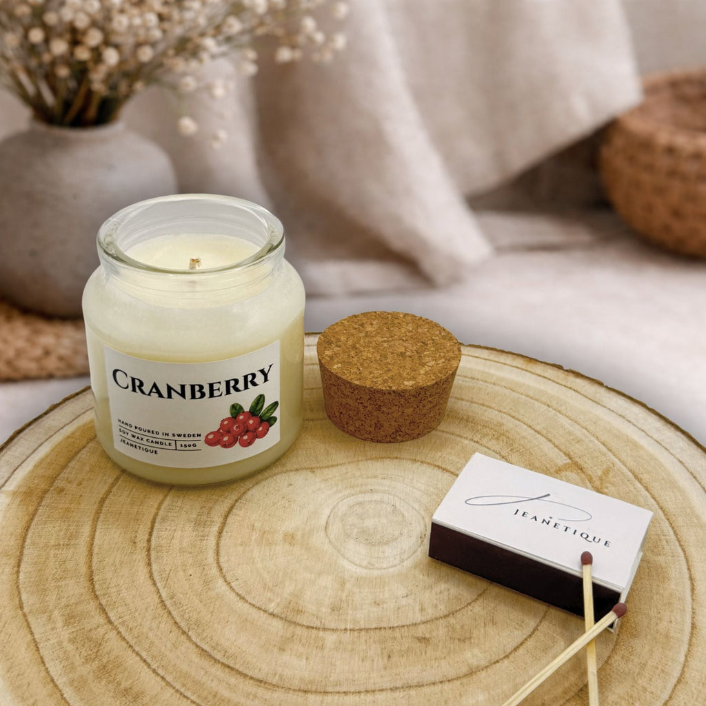 Cranberry doftljus i 100% sojavax