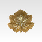 Lövformad Skål i Jesmonite – Beige/Guld