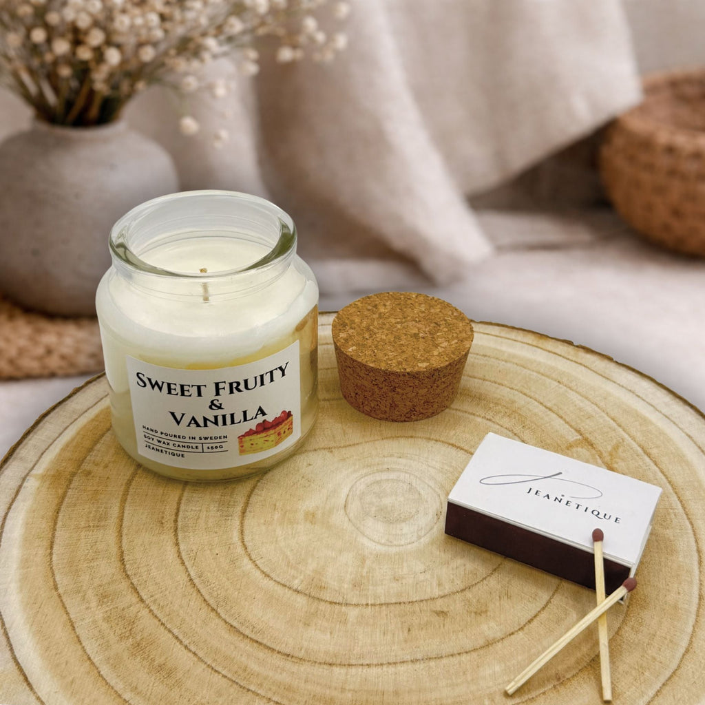 Sweet Fruity & Vanilla doftljus i 100% sojavax