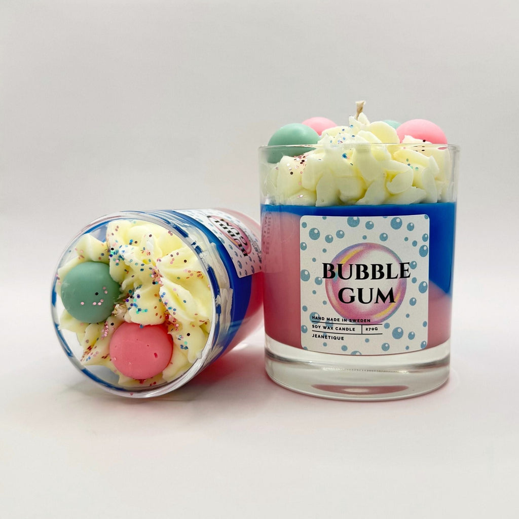 Bubble Gum doftljus i 100% sojavax