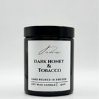 Dark Honey & Tobacco scented candle in 100% soy wax