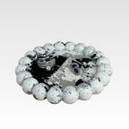Bubbel fat silver-svart/vit