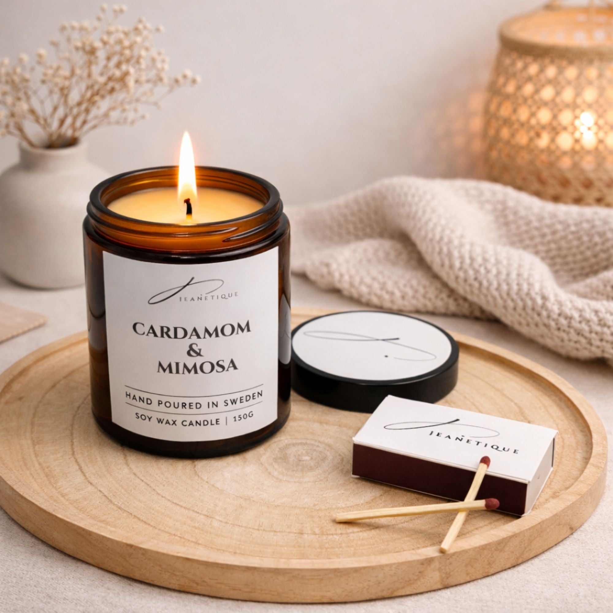 Cardamom & Mimosa doftljus i 100% sojavax