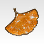 Gingko löv fat i jesmonite - Chokladbrun & Silver