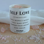 Self Love doftljus med rosenqvarts  i 100% sojavax