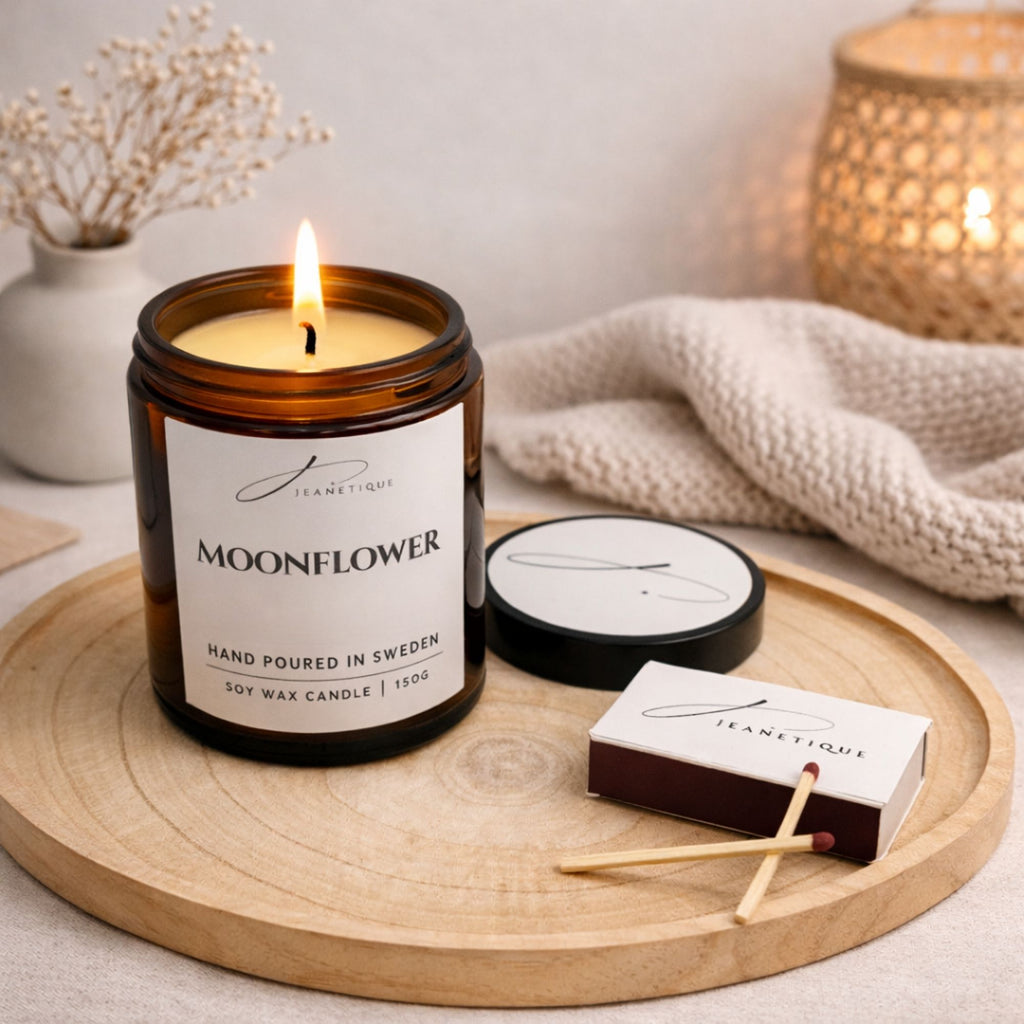 Moonflower scented candle 100% soy wax